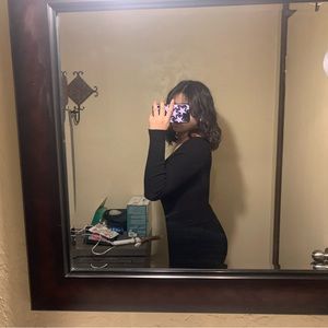 Black Long Sleeve dress, comfy casual and flattering. it is from Forever 21